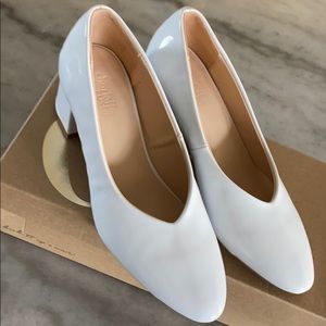 CHARLOTTE RUSSE WHITE PATENT PUMPS